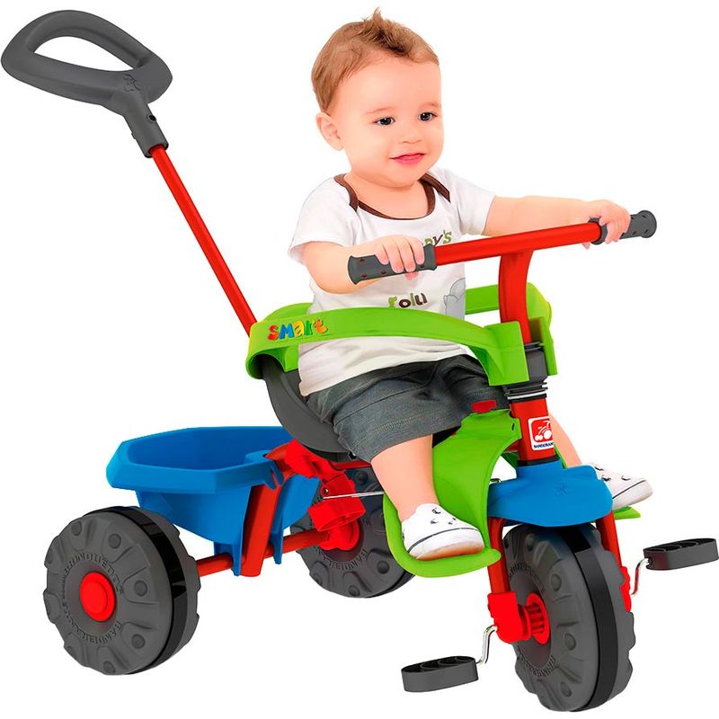 Triciclo Infantil Bandeirante Smart Plus - Vermelho+Verde